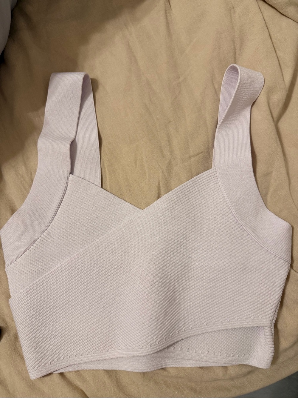Babaton Sculpt Knit Lilac Bandeau Top - Picture 3 of 3